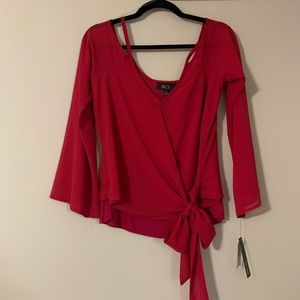 BCX Fuchsia Blouse Size L